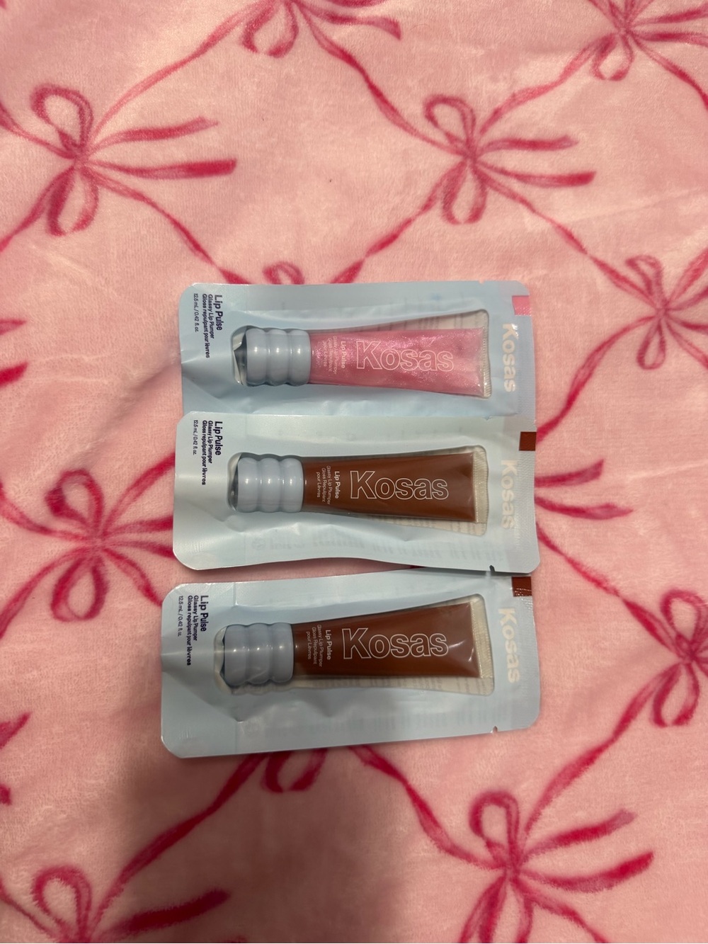 Kosas Lip Glaze Trio – Pink and Two Brown Tones
